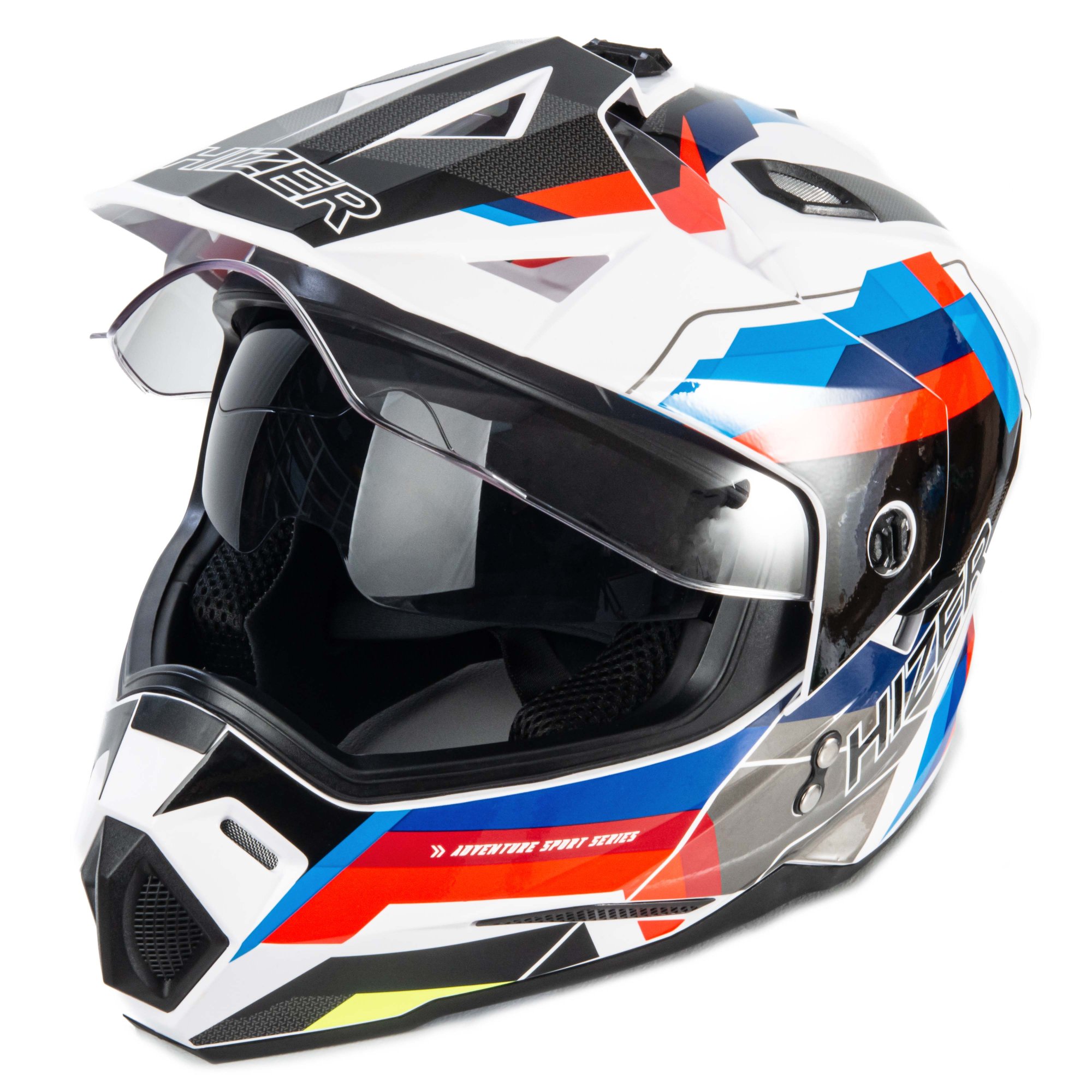 Шлем мото мотард HIZER J6802 №7 (L) ADVENTURE (2 визора)