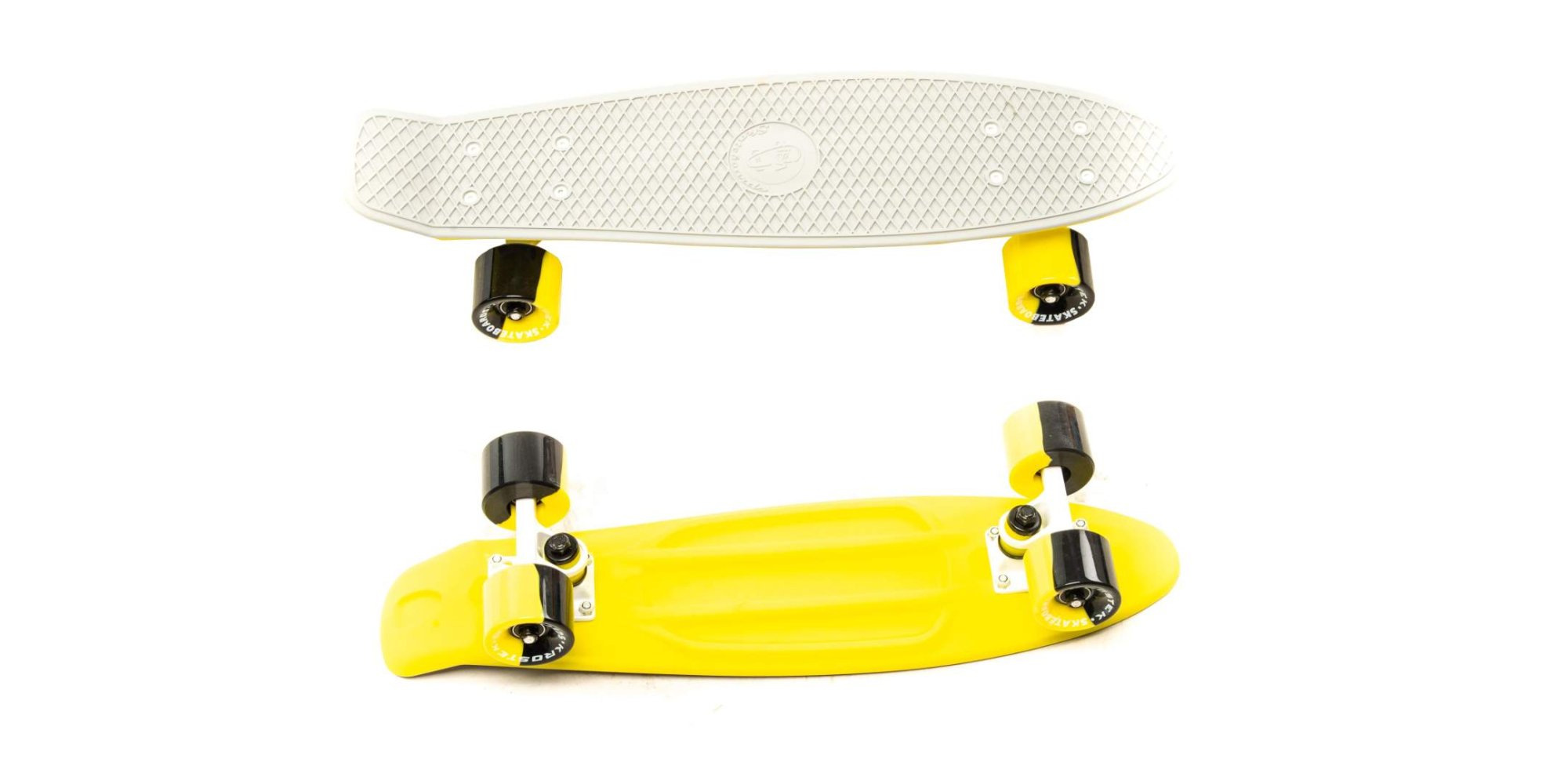 Скейтборд KROSTEK 22" пластик PC22 №9 / BLACK / YELOW